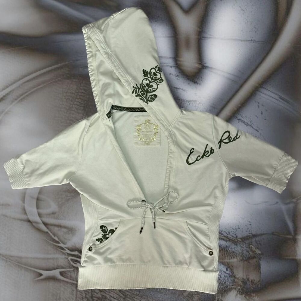 Echo Women's Cream and Green Hoodie